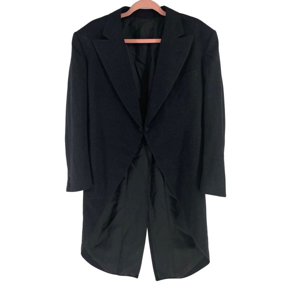 Hudson Tailoring Company Men's Size Medium Grey Double-Breasted Wool Trench Coat - Picture 1 of 7